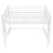 Full Size Metal Loft Bed with Guardrails and Easy Climbing Ladder, White-239487451