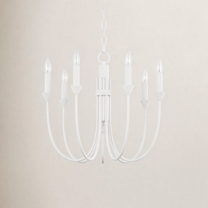 Cate 7 - Light Chandelier, Gesso White