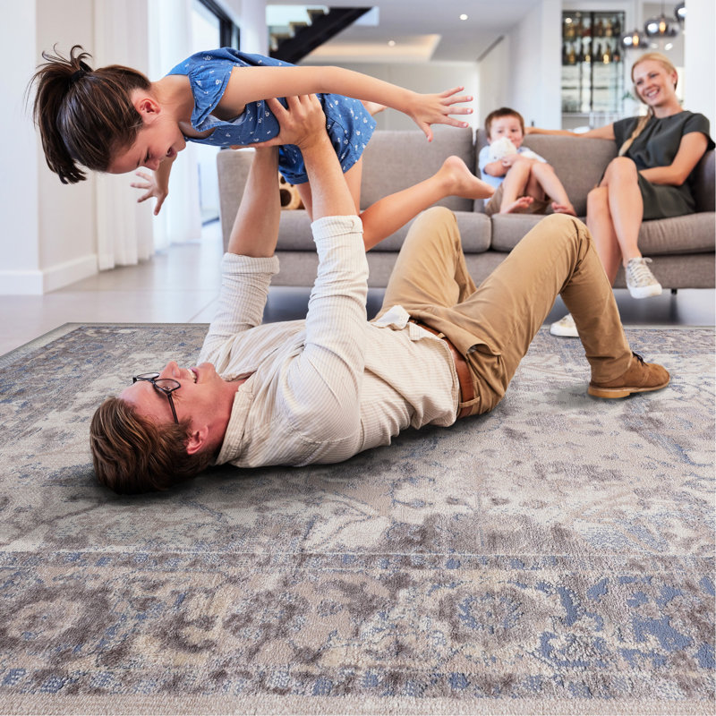 6X9 Stain Area Rug - Brown And Beige, Non-Shedding, For Living Room, Bedroom, Dining Room Brown/Beige Stain-, Adds Style To Home Office