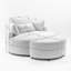 Fauteuil demi-tonneau avec repose-pieds Danieal-984435264