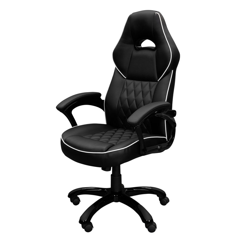 Black High Back Mesh and Leather Executive Swivel Desk Chair