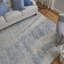Brighton Hand Knotted Abstract Area Rug in Light Blue/Ivory-1964036601
