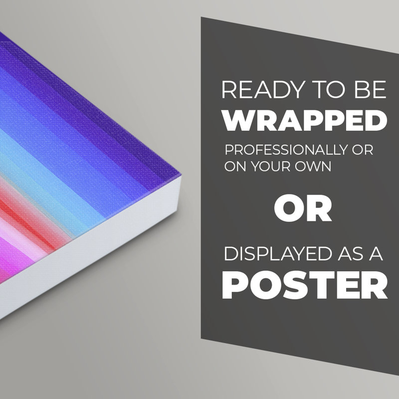 Groovy Prism Gradients I -Impression sur toile seulement - NON-CADRE, H 60 po x l 40 po