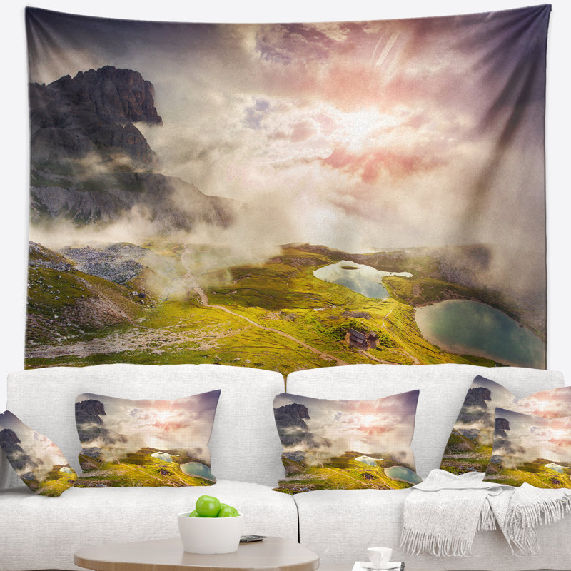 Tapisserie de mélange de soleil sur le piani avec accessoires suspendus inclus, H 78 po x l 92 po