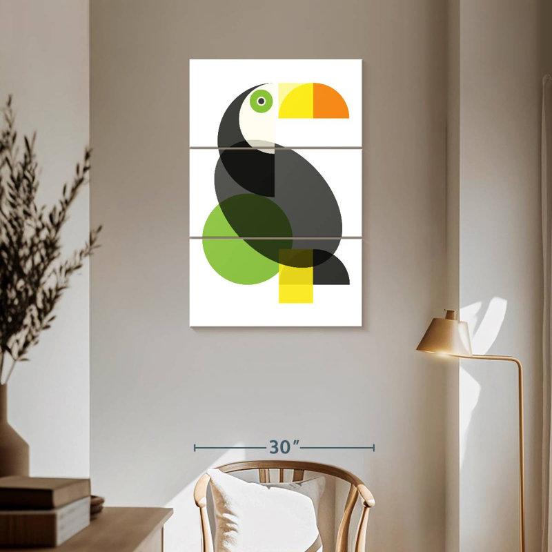 Toucan géométrique Ashelle, H 32 po x l 20 po