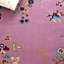 Tapis floral en laine / coton touffeté à la main Phaong - mauve / vert-389022512