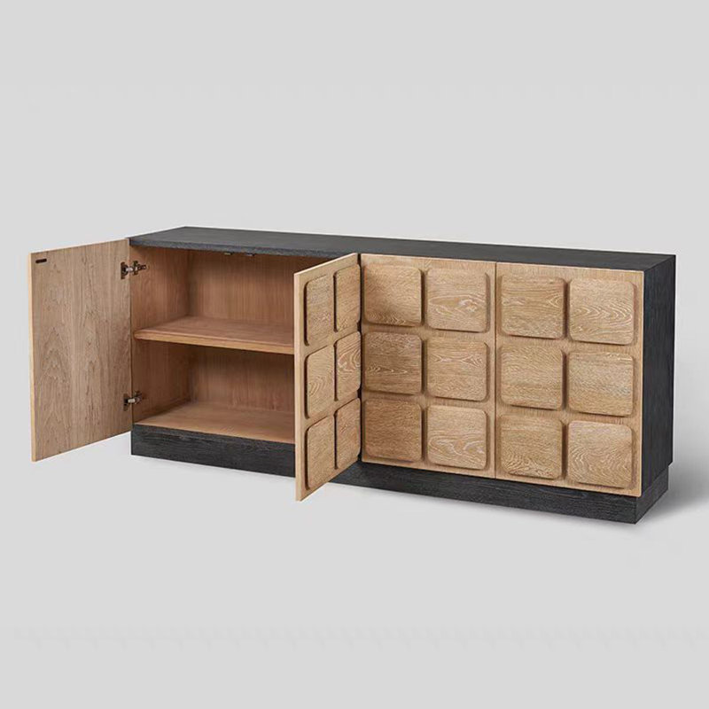 Buffet d'entrée Mid-Century, H 33,5 po x l 70,9 po x P 17,7 po