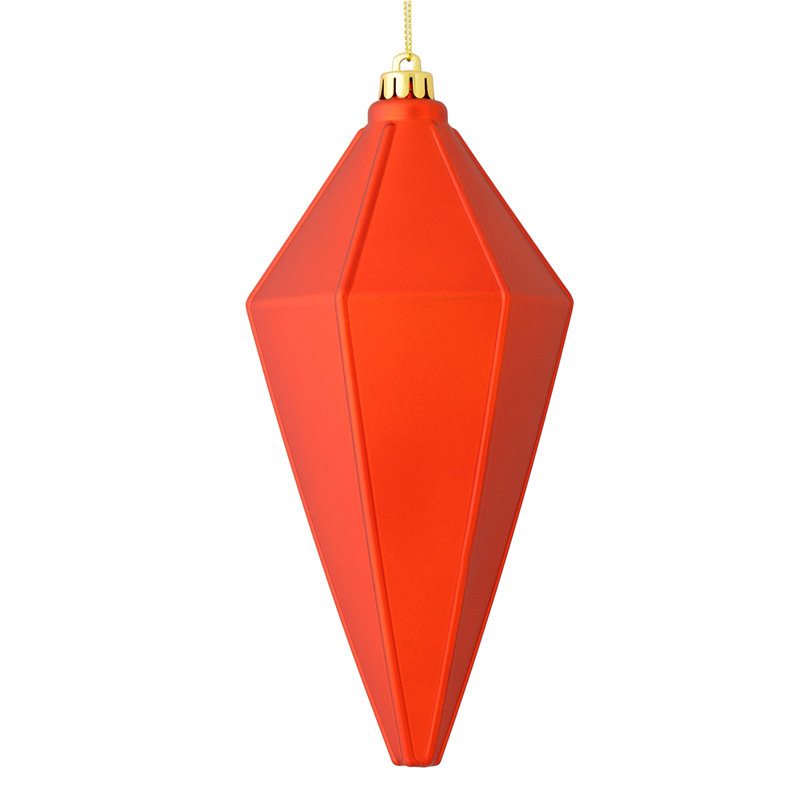 7" Lantern Ornament, Burnished Orange