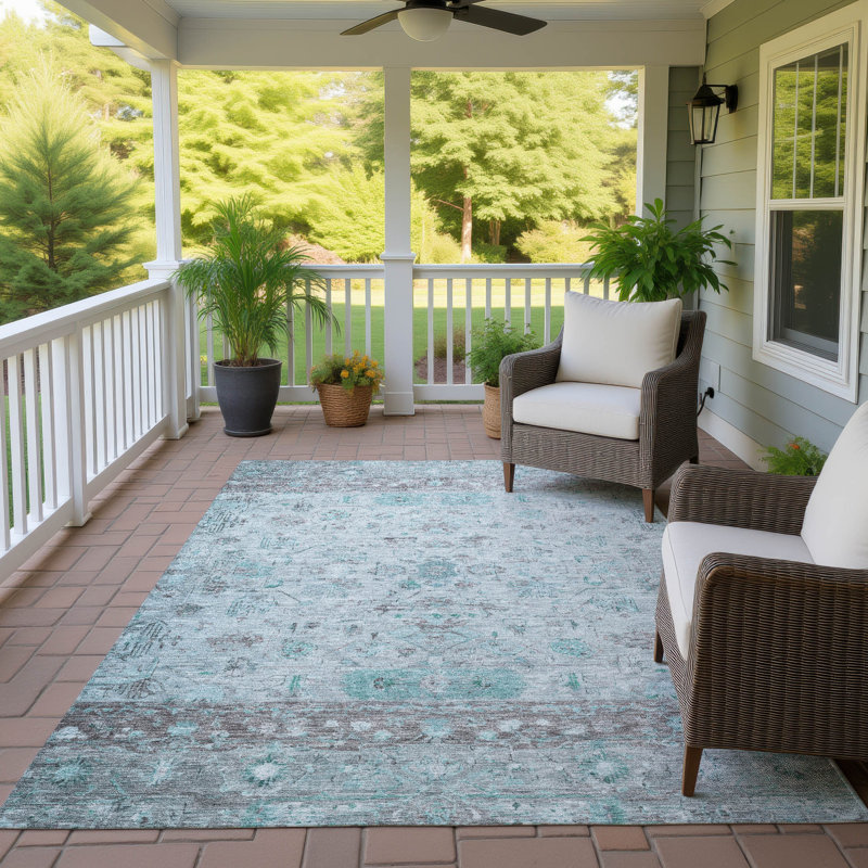 Machine Washable Indoor/Outdoor Chantille ACN2323 Global Rug, Rectangle 8' x 10'