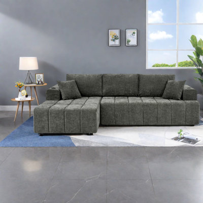 Canapé d'angle moderne en chenille de 274 cm (108 po) pour la maison
