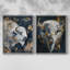 ANIMALS Series CXLVII - Reproduction encadrée de qualité supérieure - prête à être accrochée - aucun clou requis - aucun clou requis-369747402-369747399