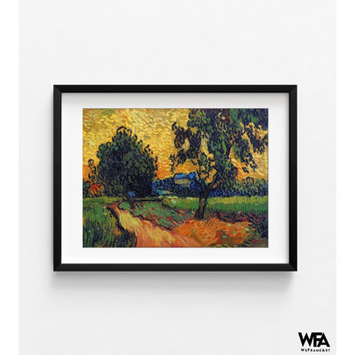 Paysage au crépuscule par Vincent Van Gogh, art mural Twilight, impression de peinture à l'huile paysage, impression de paysage de Van Gogh, art mural naturel