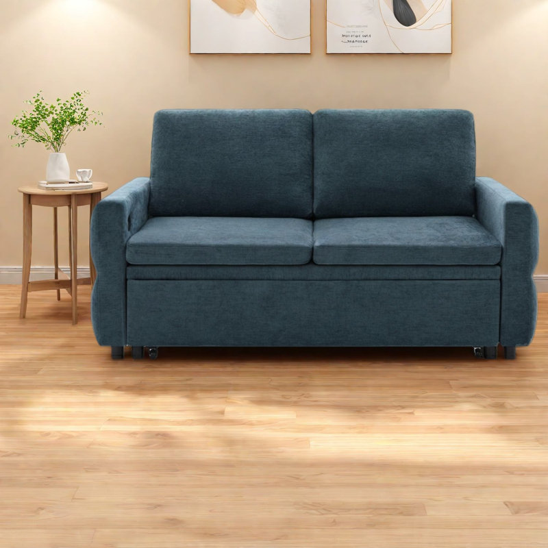 Multifunctional Sofas 62.75 Inch Chenille Modern Sleeper For Home