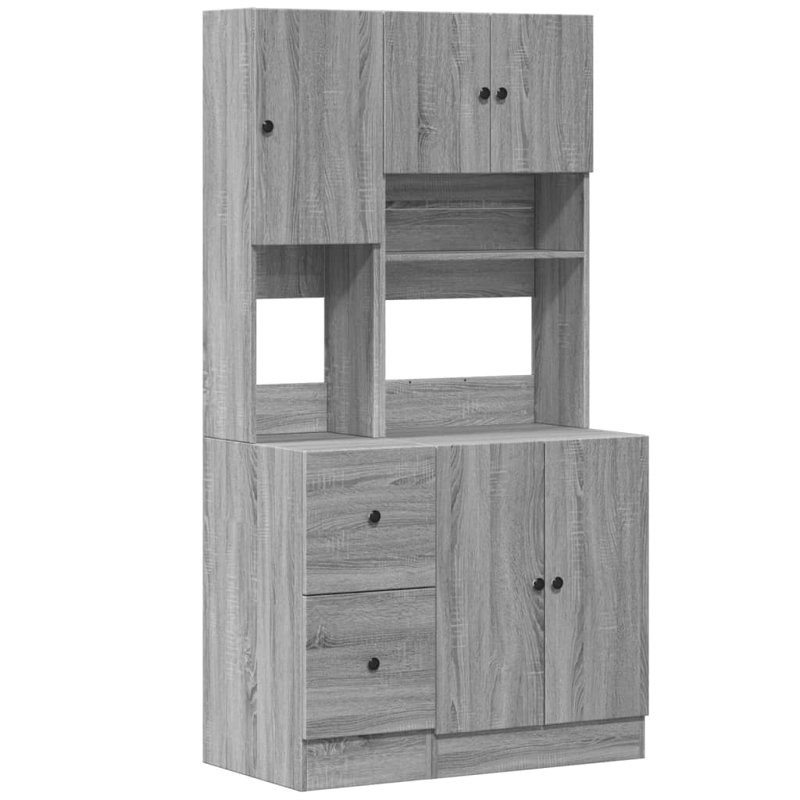 Kitchen Cabinet Set, Grey Sonoma