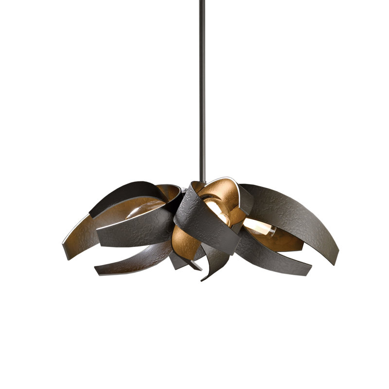 Corona 4 - Light Unique/Statement Geometric Chandelier, Dark Smoke