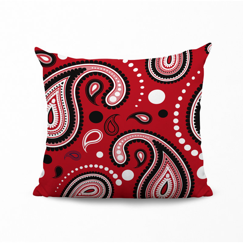Housse et insert de coussin décoratif en polyester, L 19 po x H 19 po, Rouge