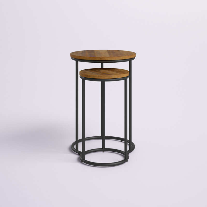 Allenhurst Nesting Tables Round End Tables, White