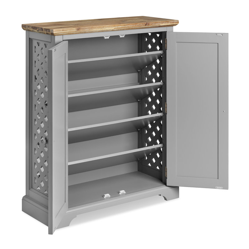 20 Pair Shoe Storage, Grey/Brown