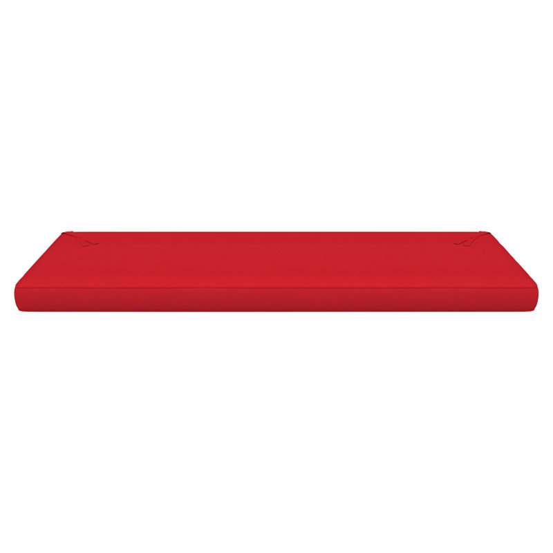 Sunbrella® Outdoor Bench Seat Cushion, 48" W x 18" D, Canvas Jockey Red