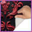 Tapis de bain rouge à motifs ornés-1082024738