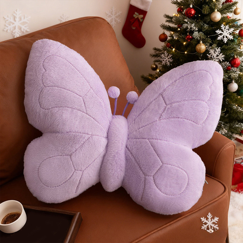 Papillons, coussins décoratifs de Noël et de la Saint-Valentin, Mauve