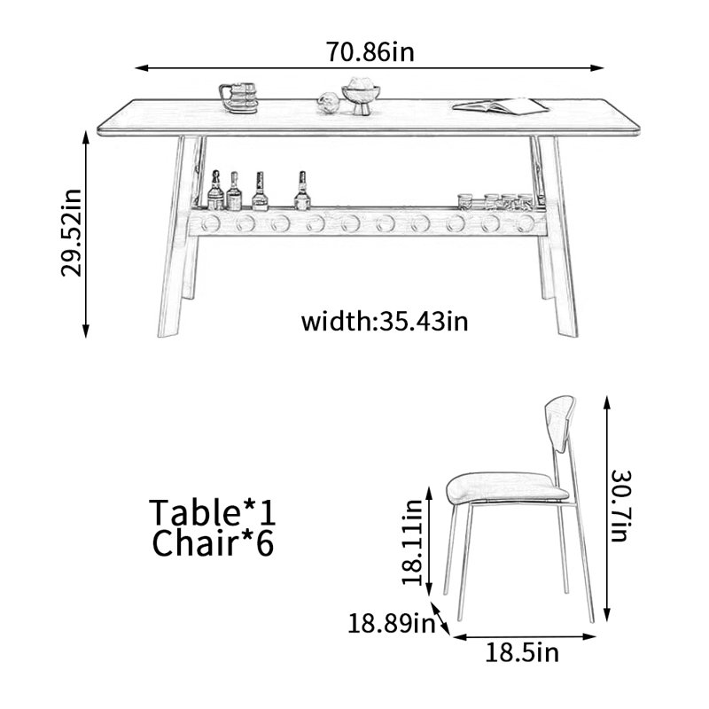 Lomanto, 29.52"H x 70.86"L x 35.43"W