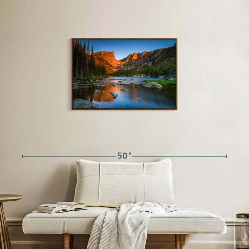 Paysage de rêve, Cadre flottant noyer, 31 po x 21 po