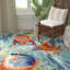 Tapis intérieur / extérieur bleu touffeté à la main Hemsworth-147039453