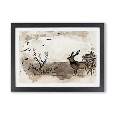 Stag Deer - Framed Print