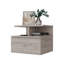 Table de chevet flottante à 2 niveaux gris clair-181303434