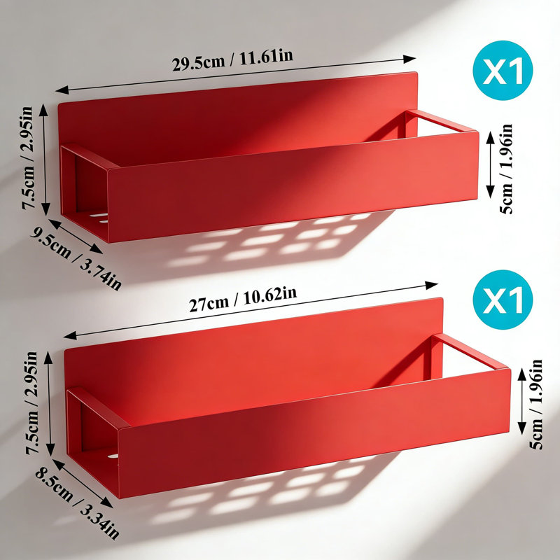 Magnetic Spice Rack Organizer 2 Pack, Heavy Duty Fridge And Oven Side Storage Solution For Kitchen Space Saving