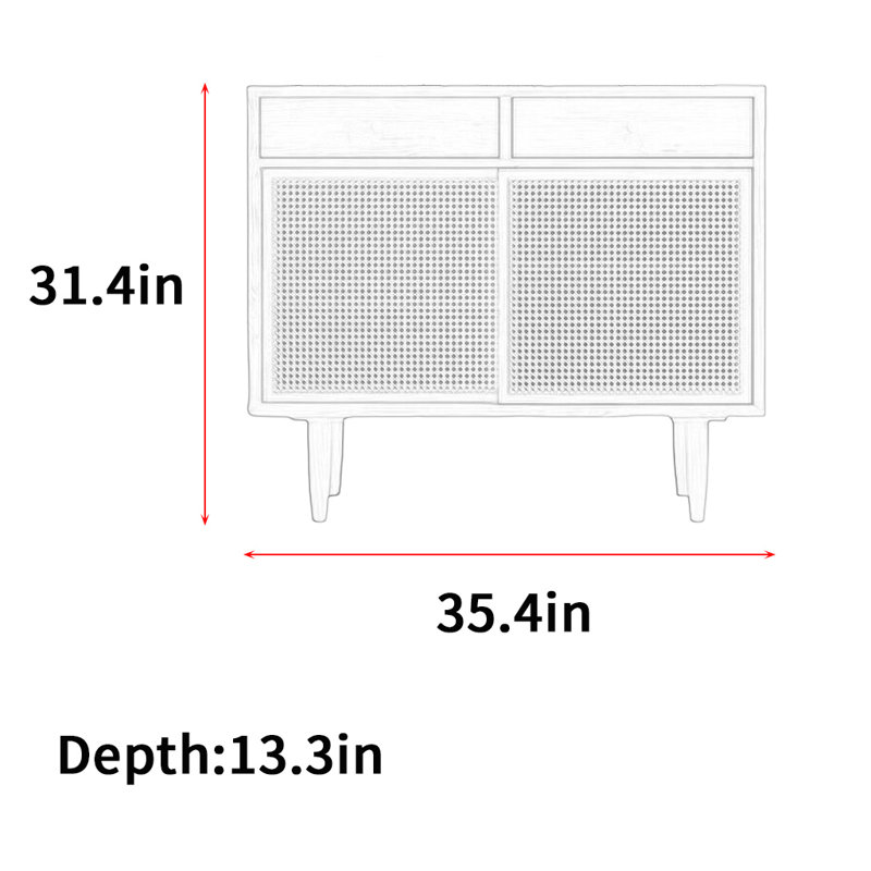 Deamonte, H 31,4 po x l 35,4 po x P 13,3 po