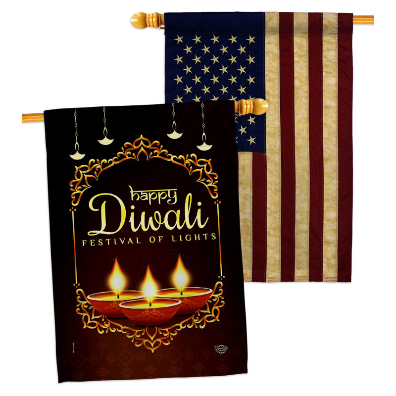 Drapeau de maison en polyester 2 côtés 3 pi 3 po x 2 pi