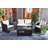 Anyuta Wood 4 - Person Patio Conversation Set with Cushions-557291855