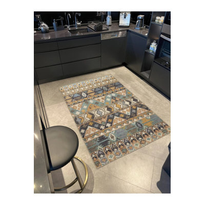 Tapis d'intérieur / extérieur brun Aura