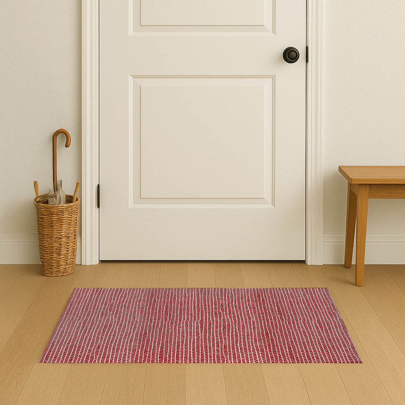Paillasson Chevron, L 60 po x L 84 po, Rouge canneberge