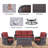 Avimael Wicker Patio Conversation Set with Cushions-473040125-473040114