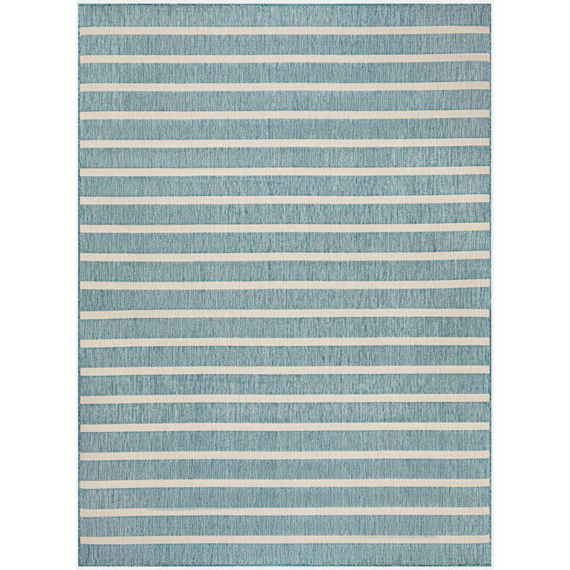  Positano 12' x 15' Aqua Ivory Modern Rug, Rectangle 12' x 15', Aqua Ivory