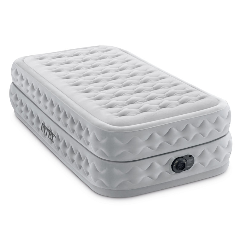 Intex Dura Beam Supreme Air Flow Air Mattress with Built in Pump, Twin