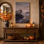 Deux sceaux sur des roches Barnacled au coucher du soleil, art d'Halloween-1556680588