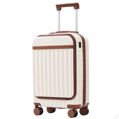 Front Opening Luggage Set 3 Piece, Hardside Carry On Suitcase With USB Port, Expandable Luggage With Handle Bag Spinner Wheels TSA Lock