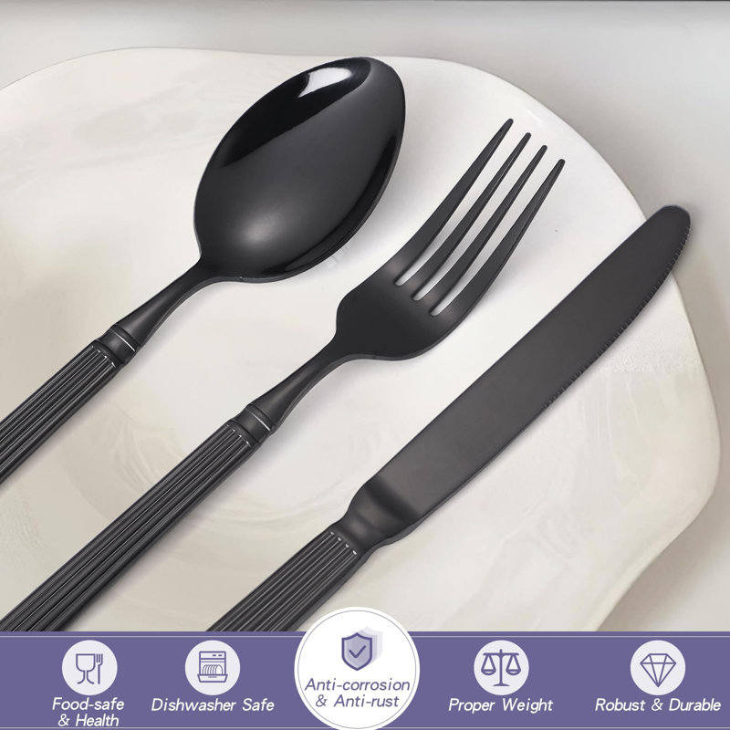 Lark Manor™ Lark Manor™ Bortola Stainless Steel Flatware Set - Service for 4