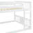 Full Over Full Bunk Bed With Ladder, White