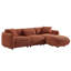 Canapé 3 places avec repose-pieds rembourré Modern Modern Mid Century Couch