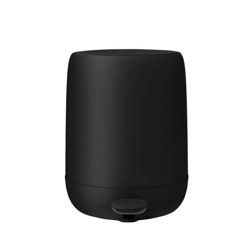 Sono Step-On Trash Can, Black, 0.8 gal