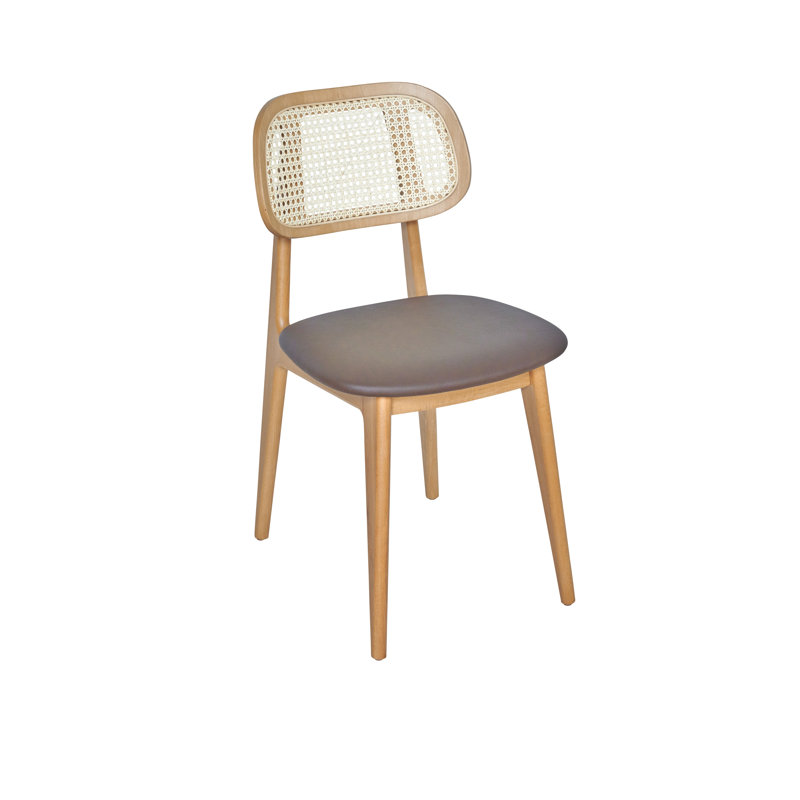 Emma 17.75'' H Upholstered Beech Side Chair