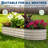 2 Pcs 8'x2'x1.5' Raised Garden Beds Outdoor - Galvanized Steel Planter Box for Vegetables, Flowers & Herbs Rust-Resistant Garden Box, Easy Assembly Raised Garden Beds, Beige-853603360-853603365