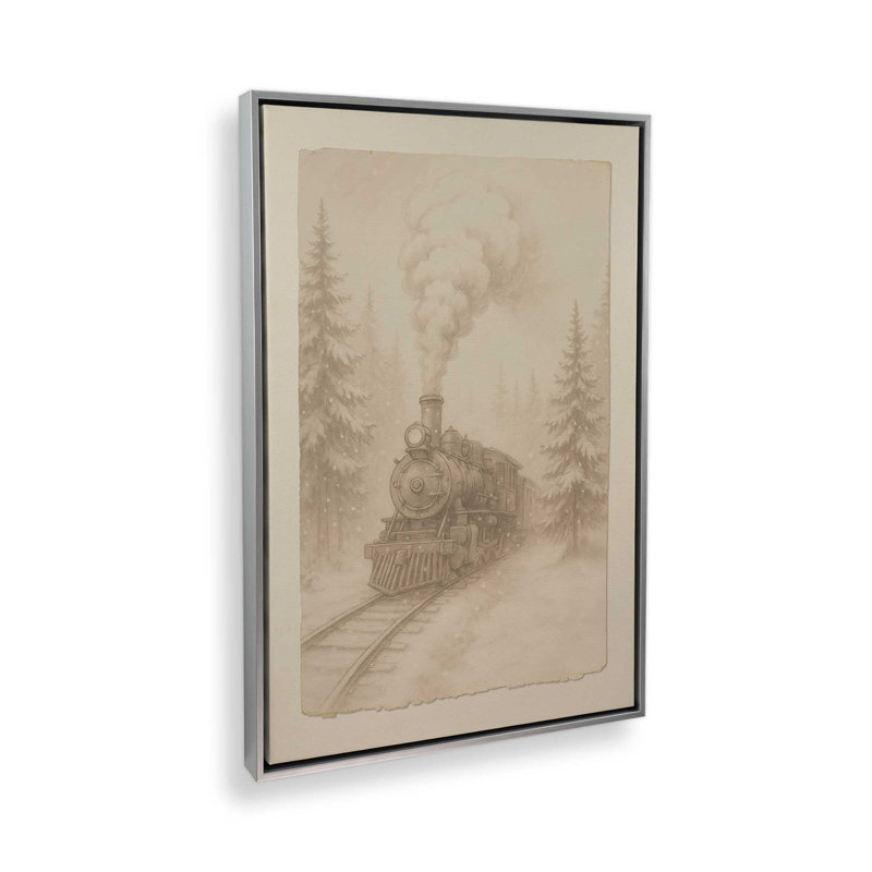 Impression sur toile Steam Over Snow, Chrome poli, H 48,75 po x l 32,75 po