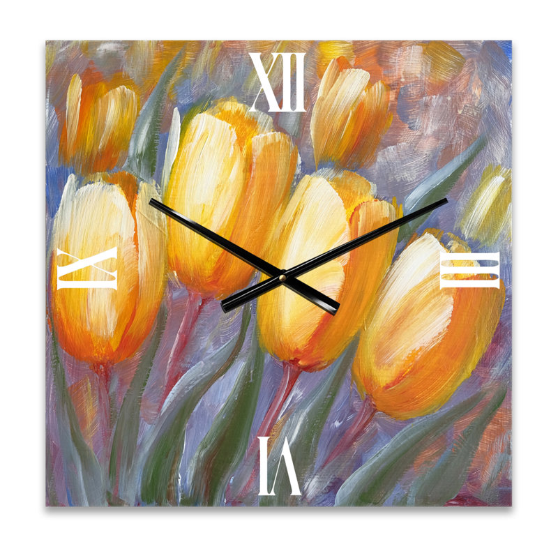Horloge murale Blooming Tulips, Grand