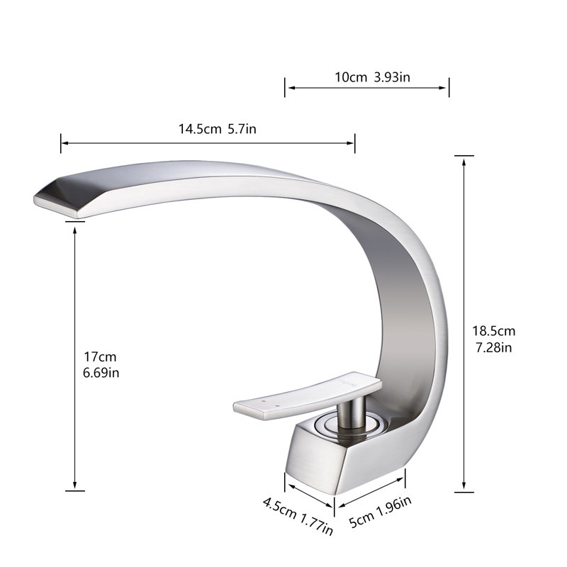 Finish Single-handle Bathroom Faucet, Brushed  Nickel